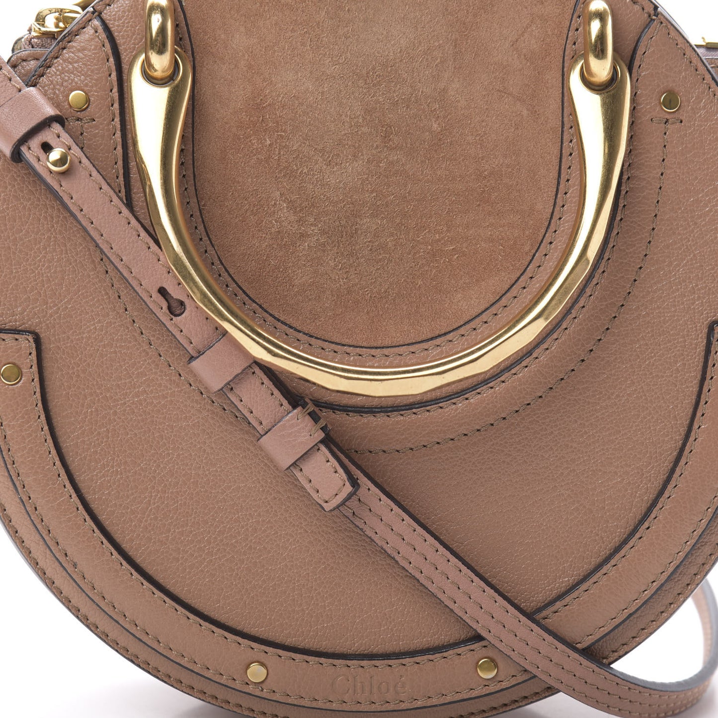 Goatskin Suede Mini Pixie Bag Nougat
