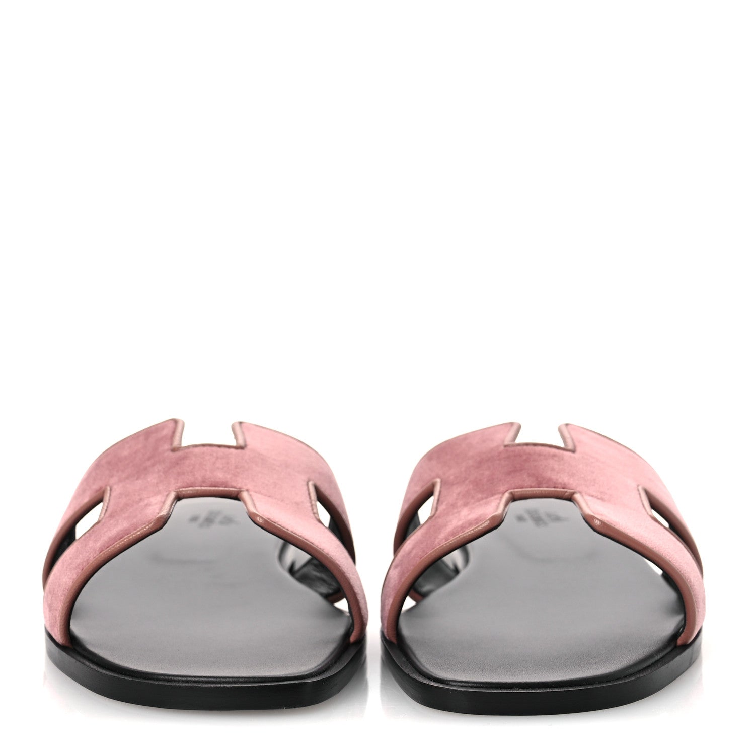 Hermes Velvet Nappa Oran Sandals 39 Bois de Rose 3 of 11