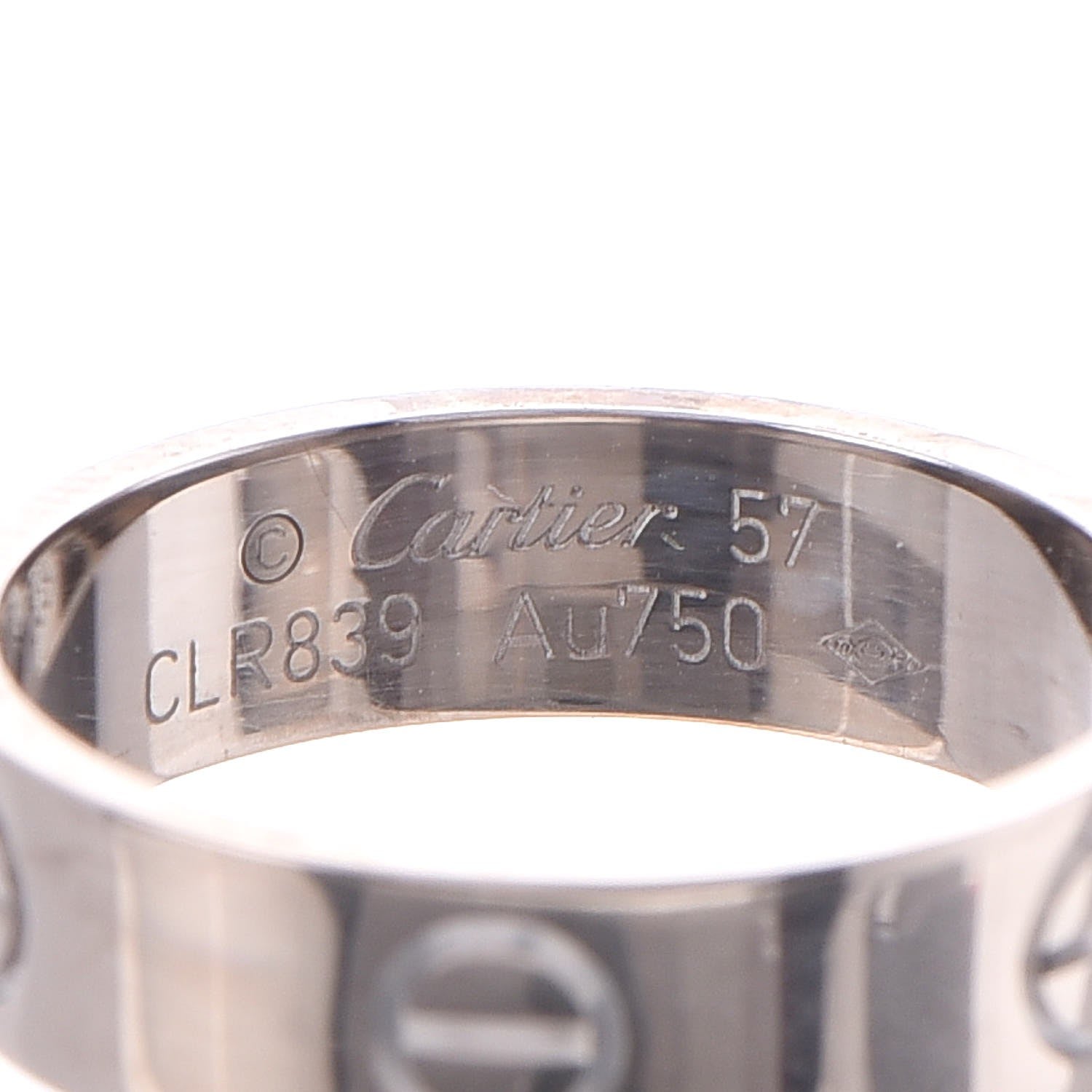 Cartier 18K White Gold 5.5mm LOVE Ring 57 8 4 of 6