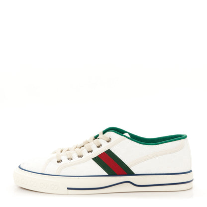Gucci Jacquard Mini GG Monogram Web Mens 1977 Tennis Sneakers 10 White 1 of 9