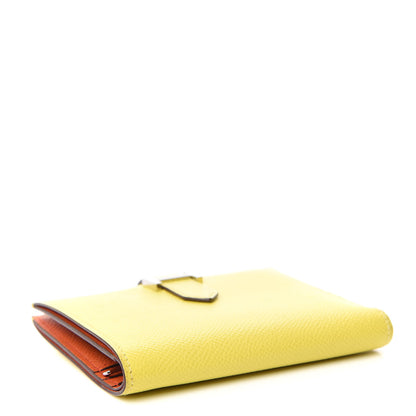 Hermes Epsom Verso Bearn Compact Wallet Lime Terre Battue 4 of 7