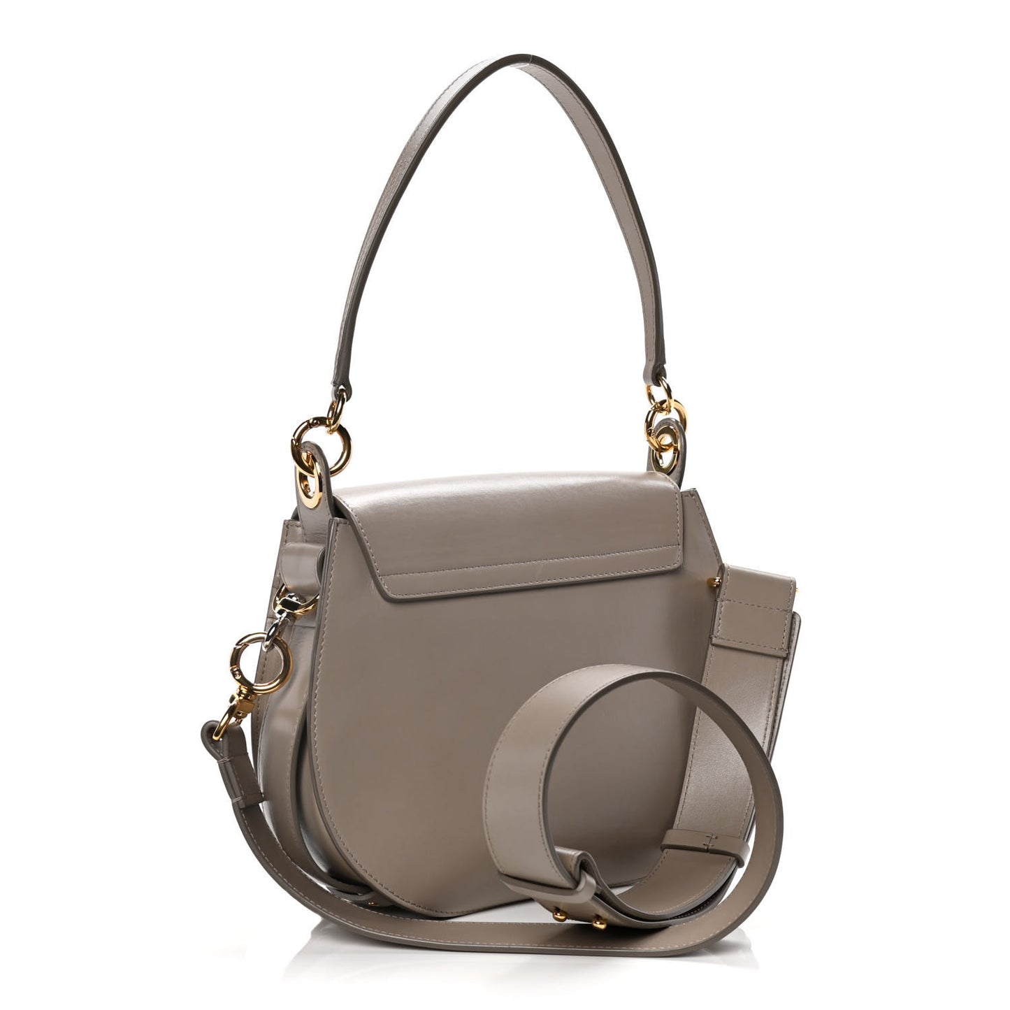 Calfskin Suede Large Tess Bag Motty Grey