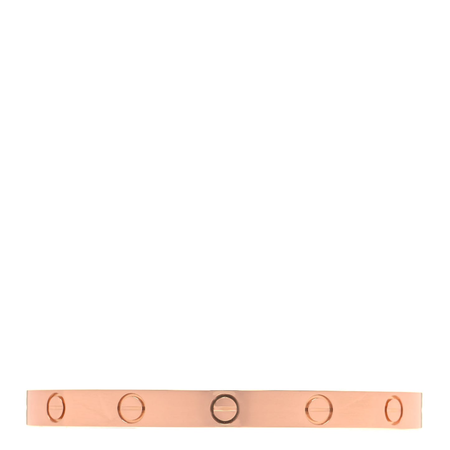 18K Pink Gold LOVE Cuff Bracelet 17