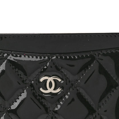 Chanel Patent Calfskin Quilted Card Holder Black 8 of 8