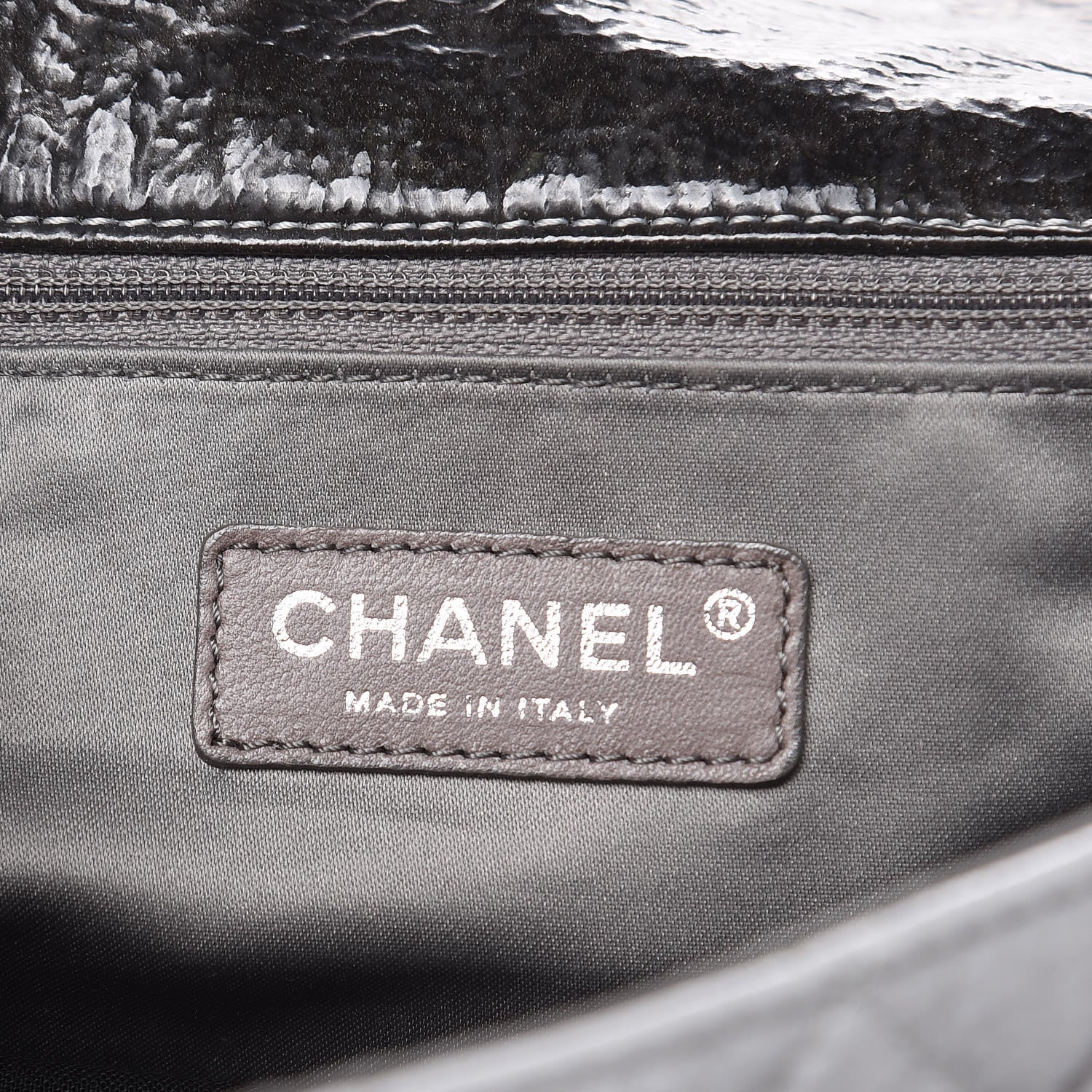 Chanel Vinyl Quilted Jumbo Melrose Degrade Flap Black 6 of 11
