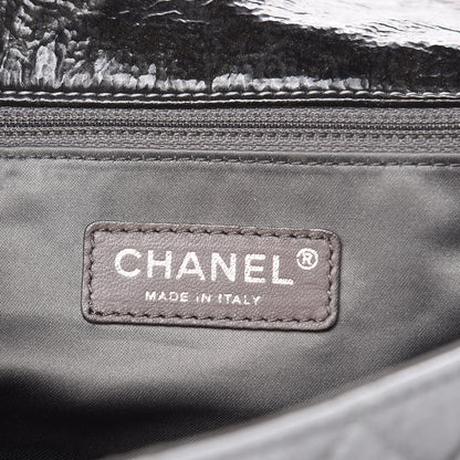 Chanel Vinyl Quilted Jumbo Melrose Degrade Flap Black 6 of 11