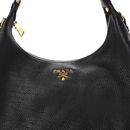 Prada Vitello Daino Hobo Black 13 of 13