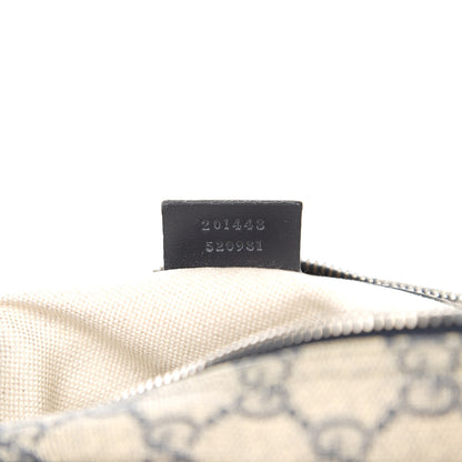 Gucci GG Plus Monogram Selleria Calfskin Medium Messenger Bag Beige Blue 6 of 10