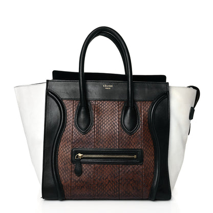 Celine Python Smooth Calfskin Mini Luggage Brown 1 of 16