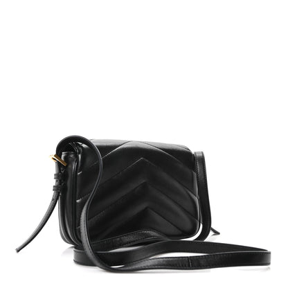 Saint Laurent Lambskin Quilted Monogram Toy Loulou Crossbody Bag Black 3 of 10