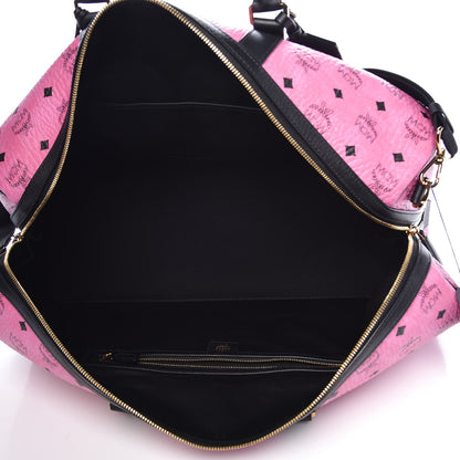 MCM Visetos Large Traveler Weekender Bag Pink 6 of 7