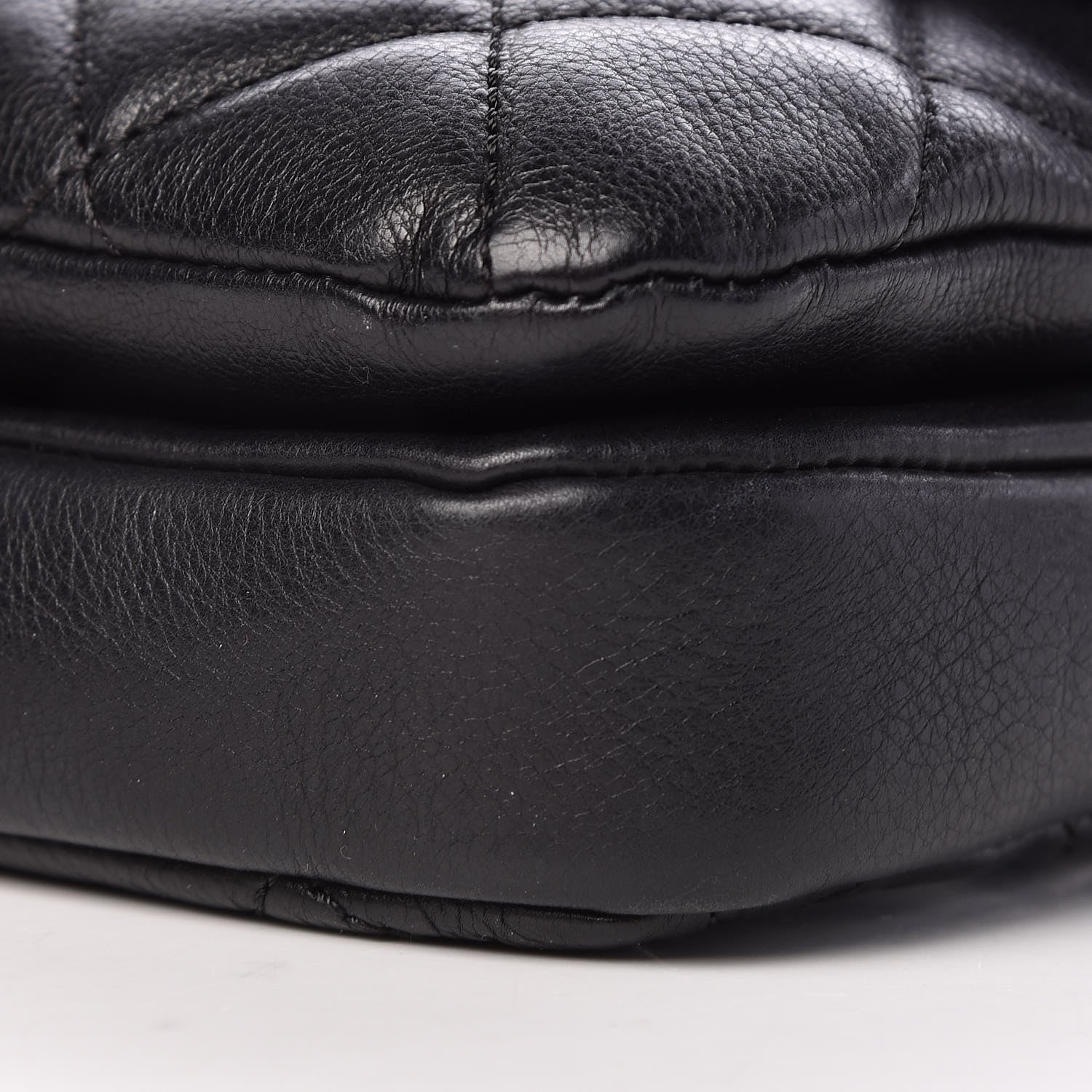 Chanel Calfskin Quilted Medium CC Crown Flap Black 11 of 12