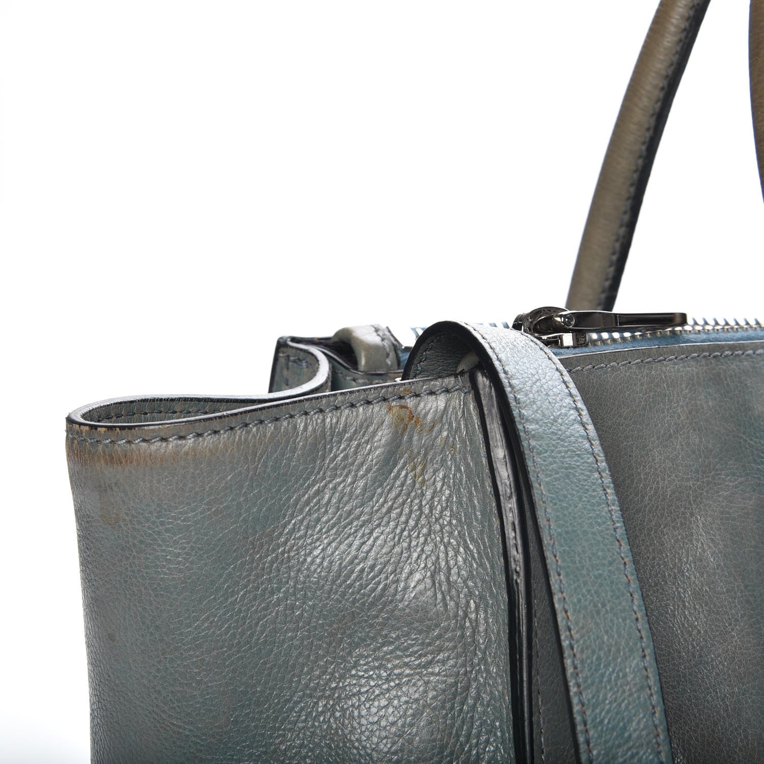 Prada Glace Calf Twin Pocket Tote Marine 11 of 15