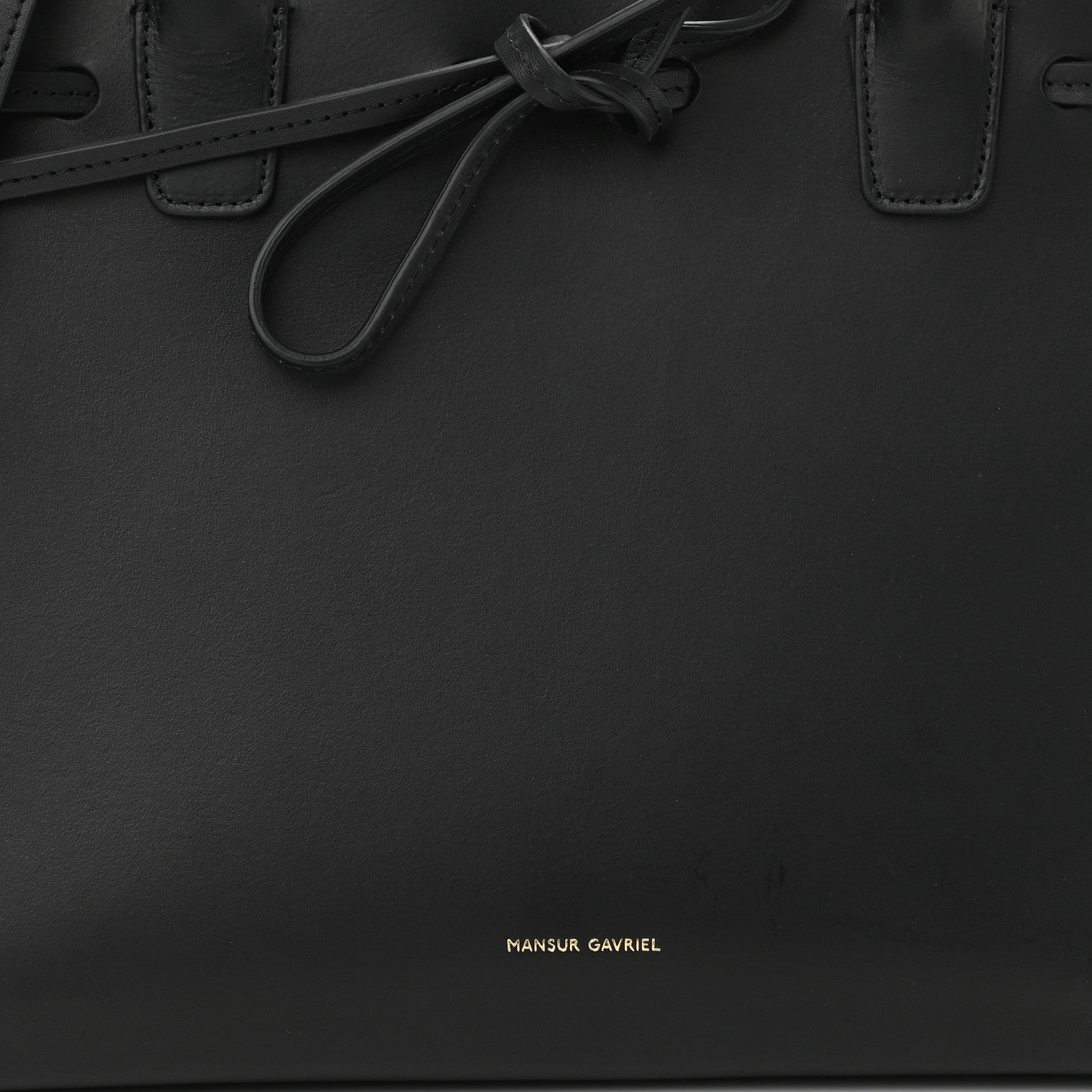 Mansur Gavriel Vegetable Tanned Calfskin Sun Bag Black Blue 6 of 8