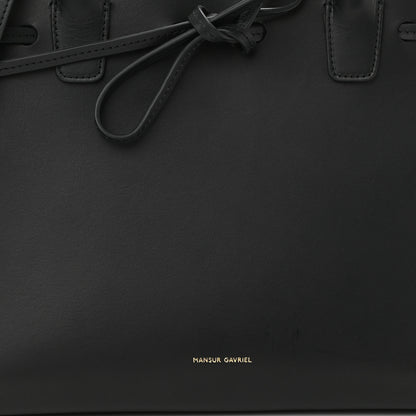 Mansur Gavriel Vegetable Tanned Calfskin Sun Bag Black Blue 6 of 8