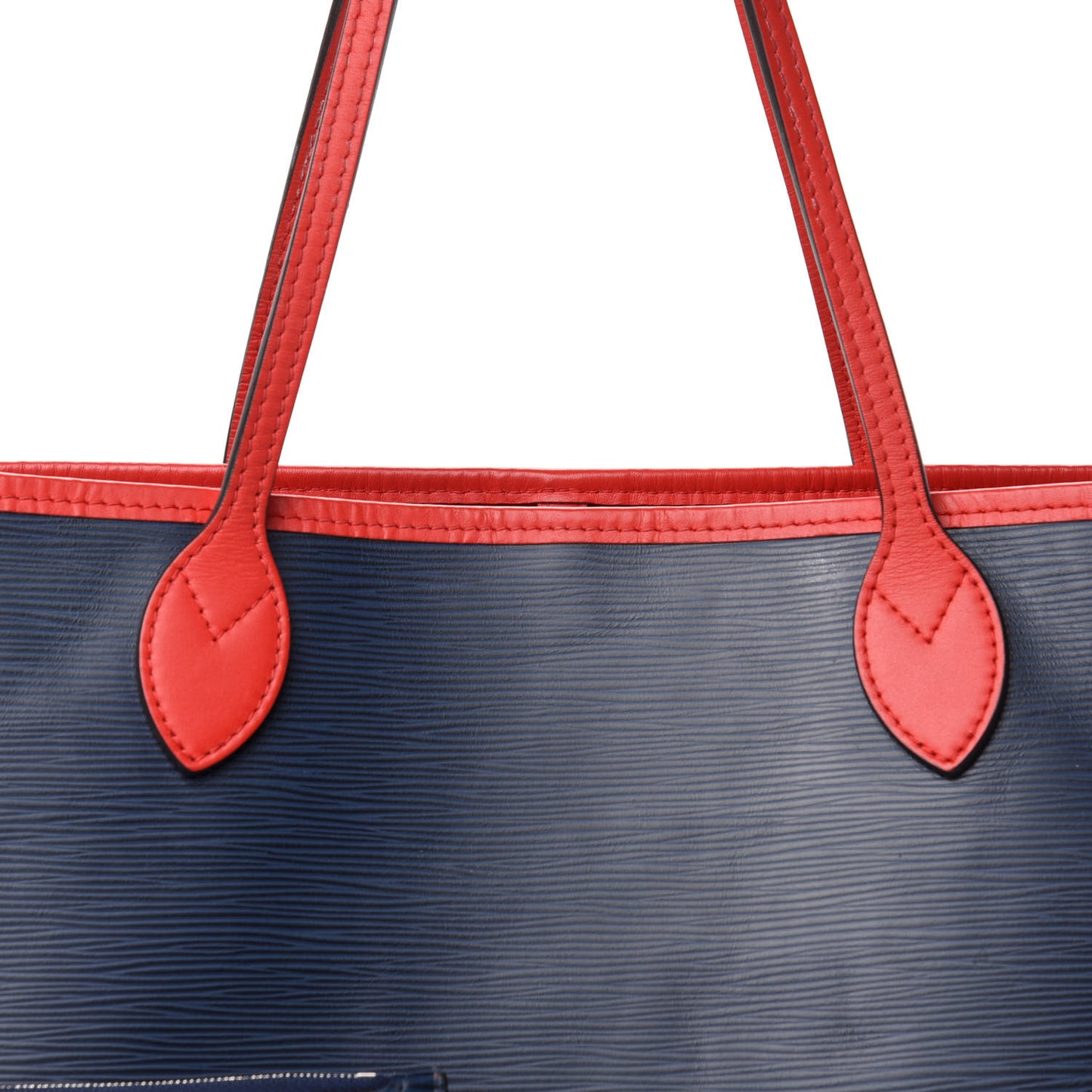 Epi Neverfull MM Indigo Coquelicot