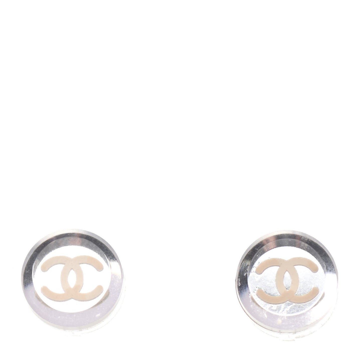 Resin CC Round Earrings