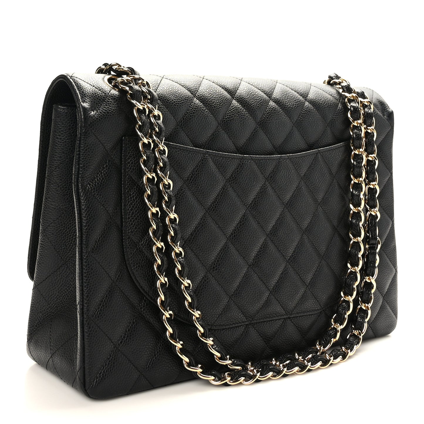 Caviar Quilted Maxi Single Flap Black