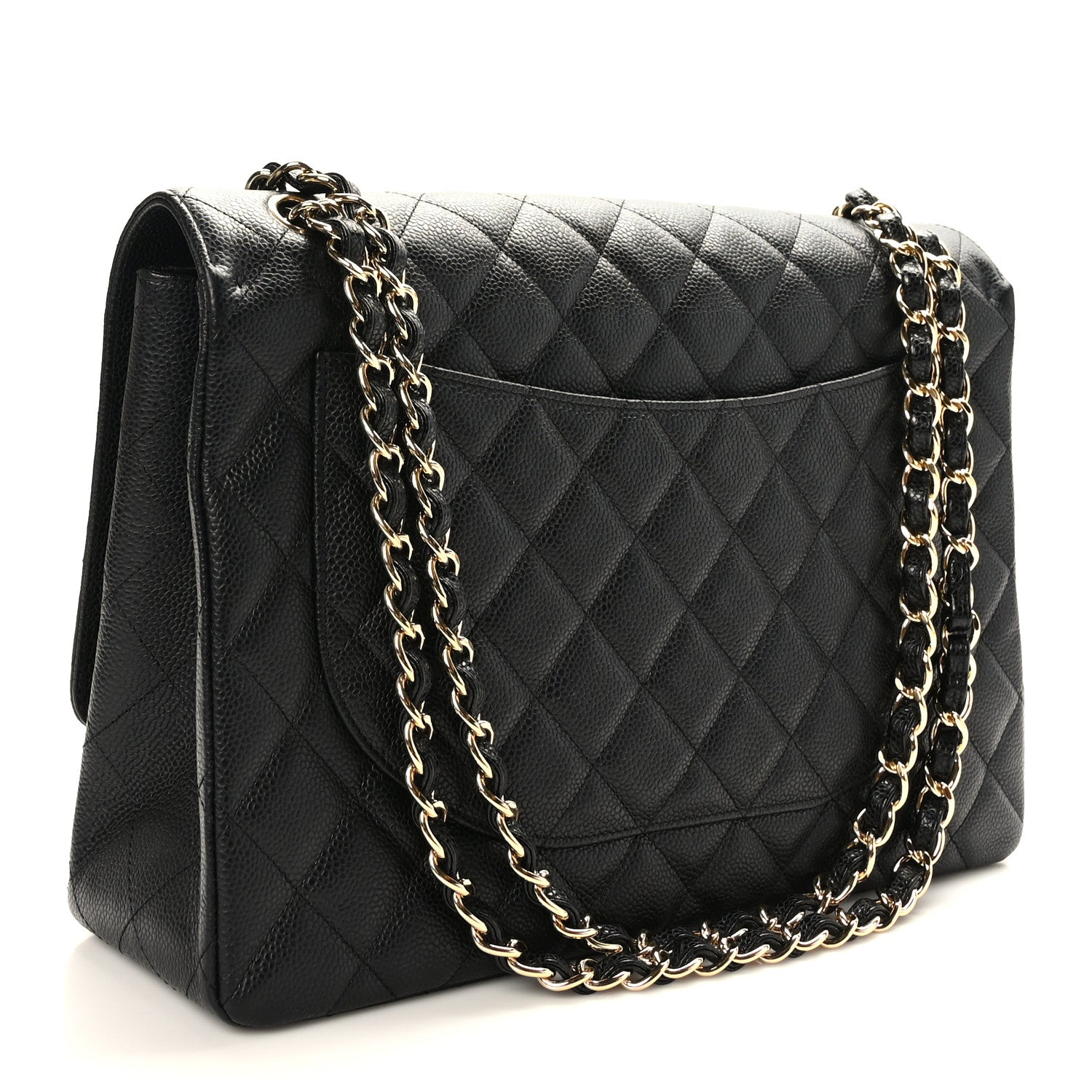 Chanel Caviar Quilted Maxi Single Flap Black 3 of 9
