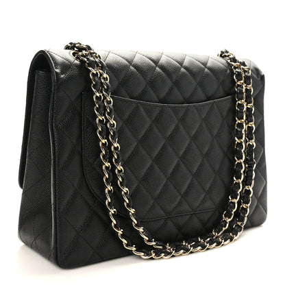 Chanel Caviar Quilted Maxi Single Flap Black 3 of 9