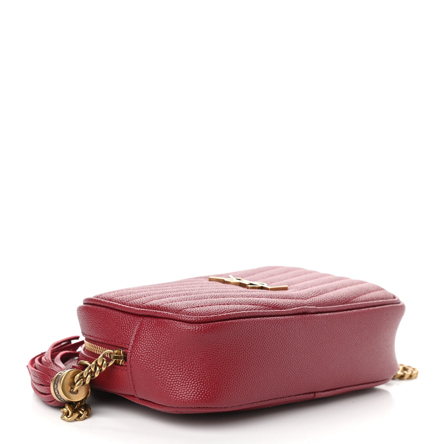 Grain De Poudre Matelasse Monogram Mini Lou Camera Bag Opyum Red