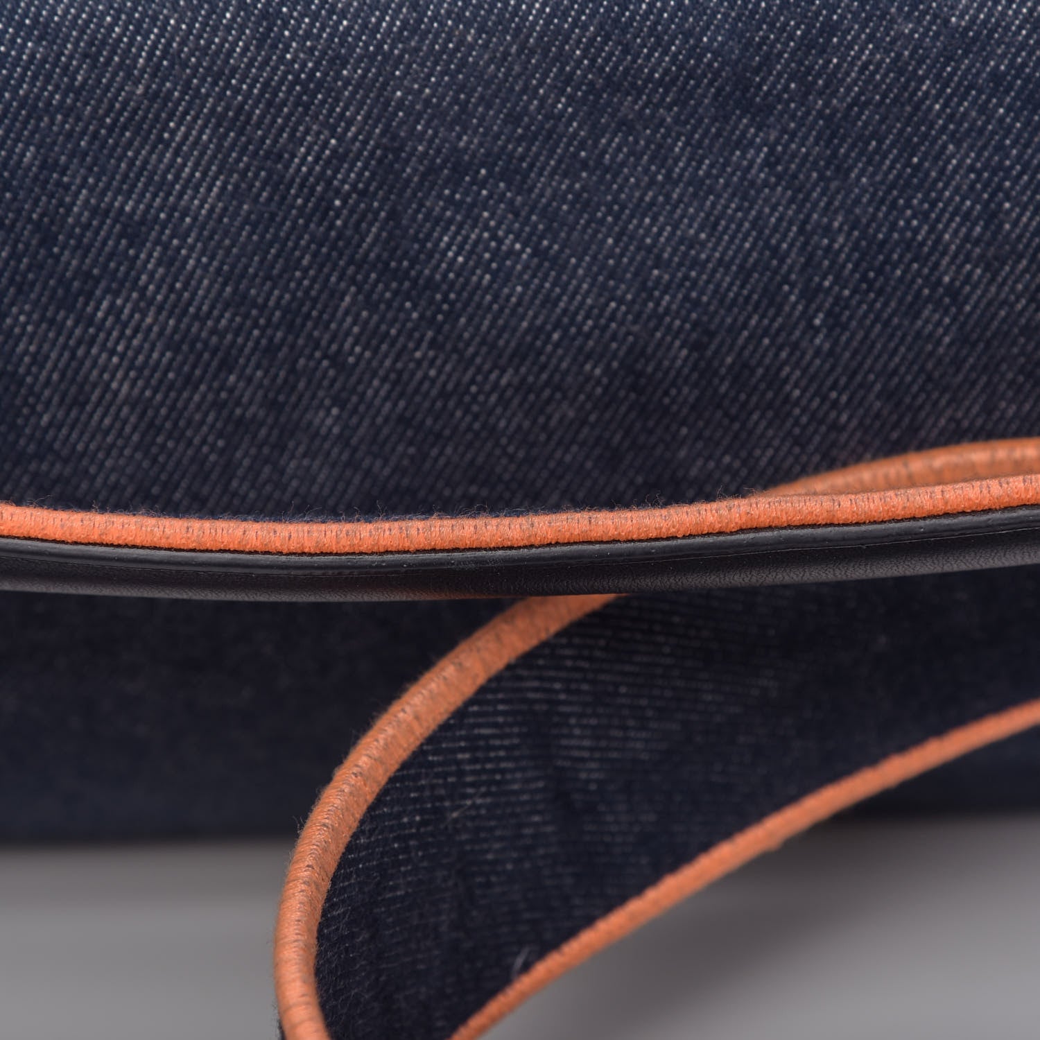Fendi Denim Large Baguette Blue Arancio Fluo 15 of 15