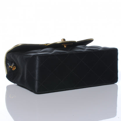 Chanel Satin Quilted Mini Flap Black Gold 4 of 8