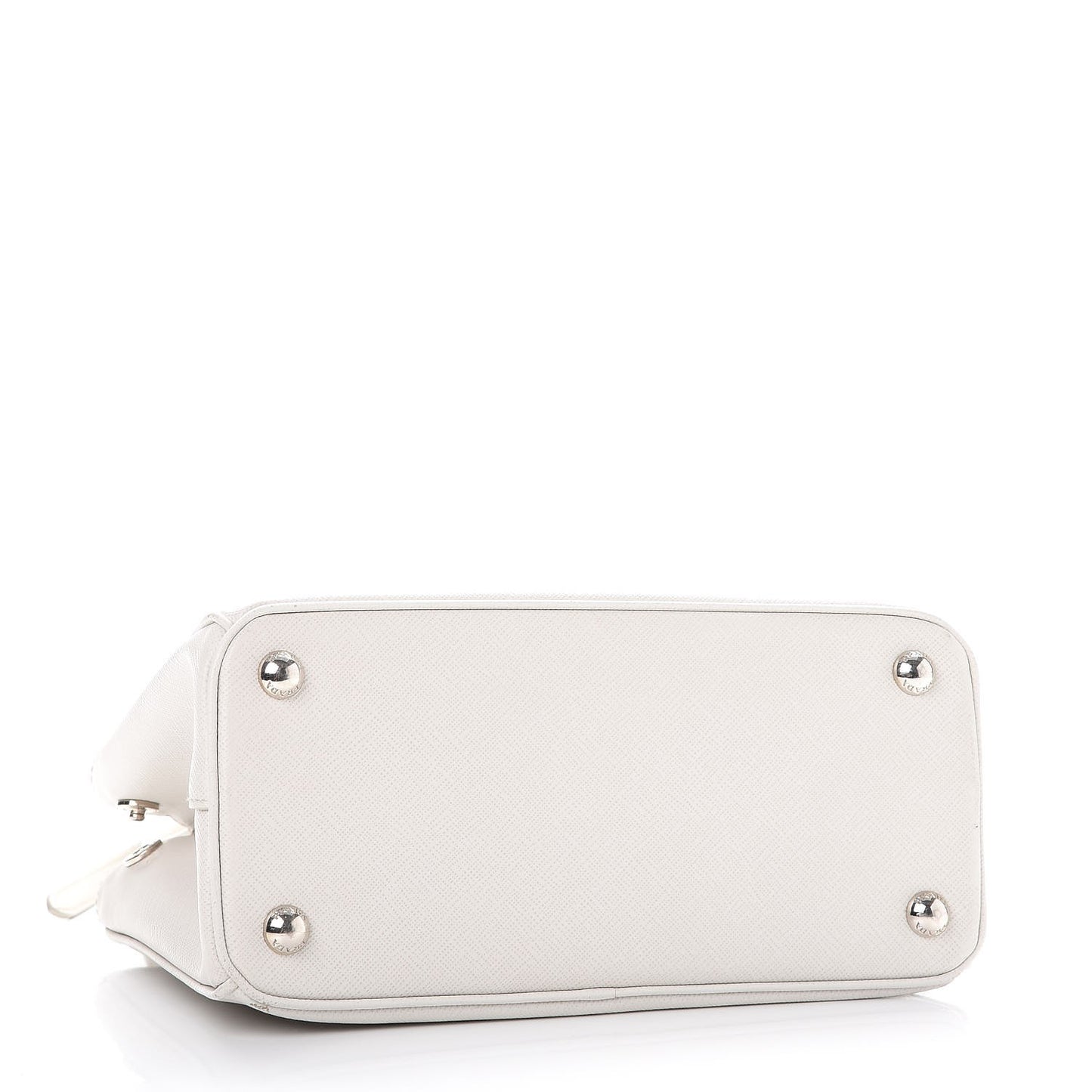 Saffiano Lux Small Galleria Double Zip Tote White