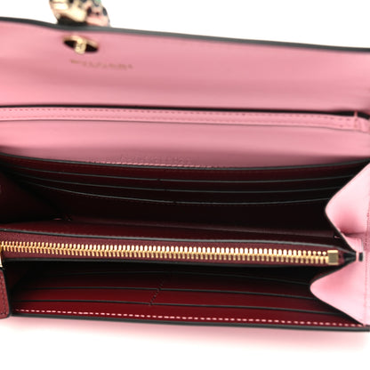 Bulgari Calfskin Serpenti Forever Chain Wallet Flamingo Topaz 5 of 7
