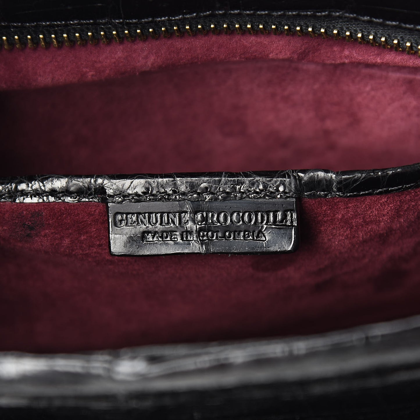 Crocodile Shoulder Bag Black