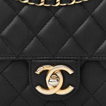 Chanel Lambskin Quilted Medium Crossing Times Flap Black 7 of 13