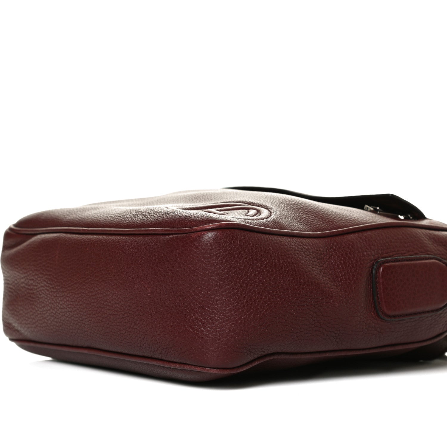 Gucci Pebbled Calfskin Medium Soho Messenger Bag Burgundy 11 of 18