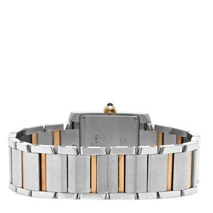 Cartier Stainless Steel 18K Yellow Gold 25mm Tank Francaise Quartz Watch 3 of 4