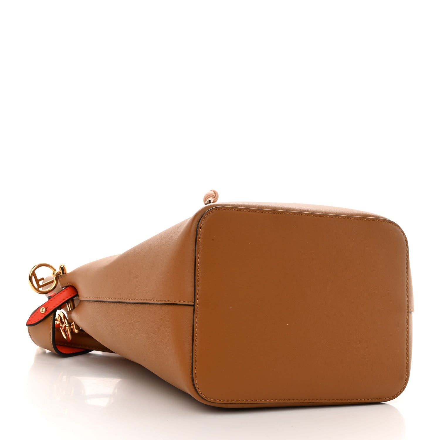Fendi Vitello Grace F is Fendi Stamp Patch Perforated Small Mon Tresor Bucket Bag Nocciola 4 of 9