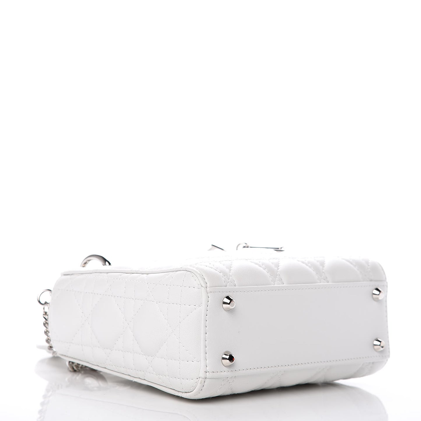 Lambskin Cannage Mini Lady Dior White