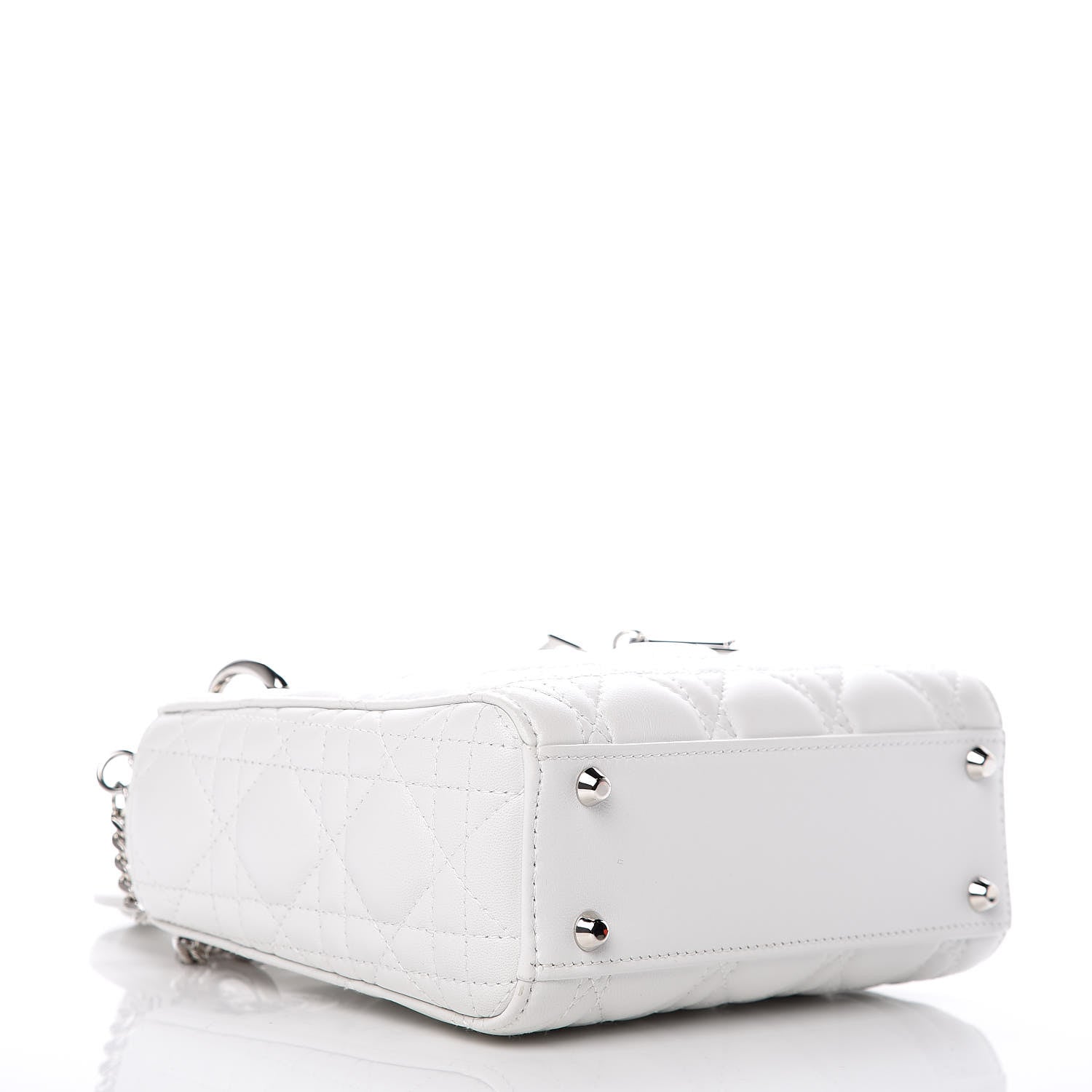 Christian Dior Lambskin Cannage Mini Lady Dior White 4 of 11