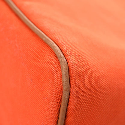 Hermes Cotton Canvas Bolide Travel Cosmetic Pouch Orange 9 of 14