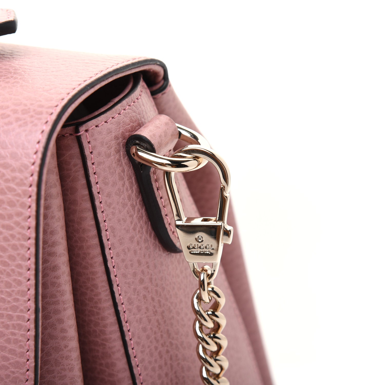 Gucci Dollar Calfskin Interlocking G Top Handle Shoulder Bag Soft Pink 14 of 16