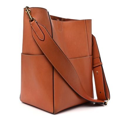 Celine Natural Calfskin Sangle Bucket Bag Terracotta 3 of 10