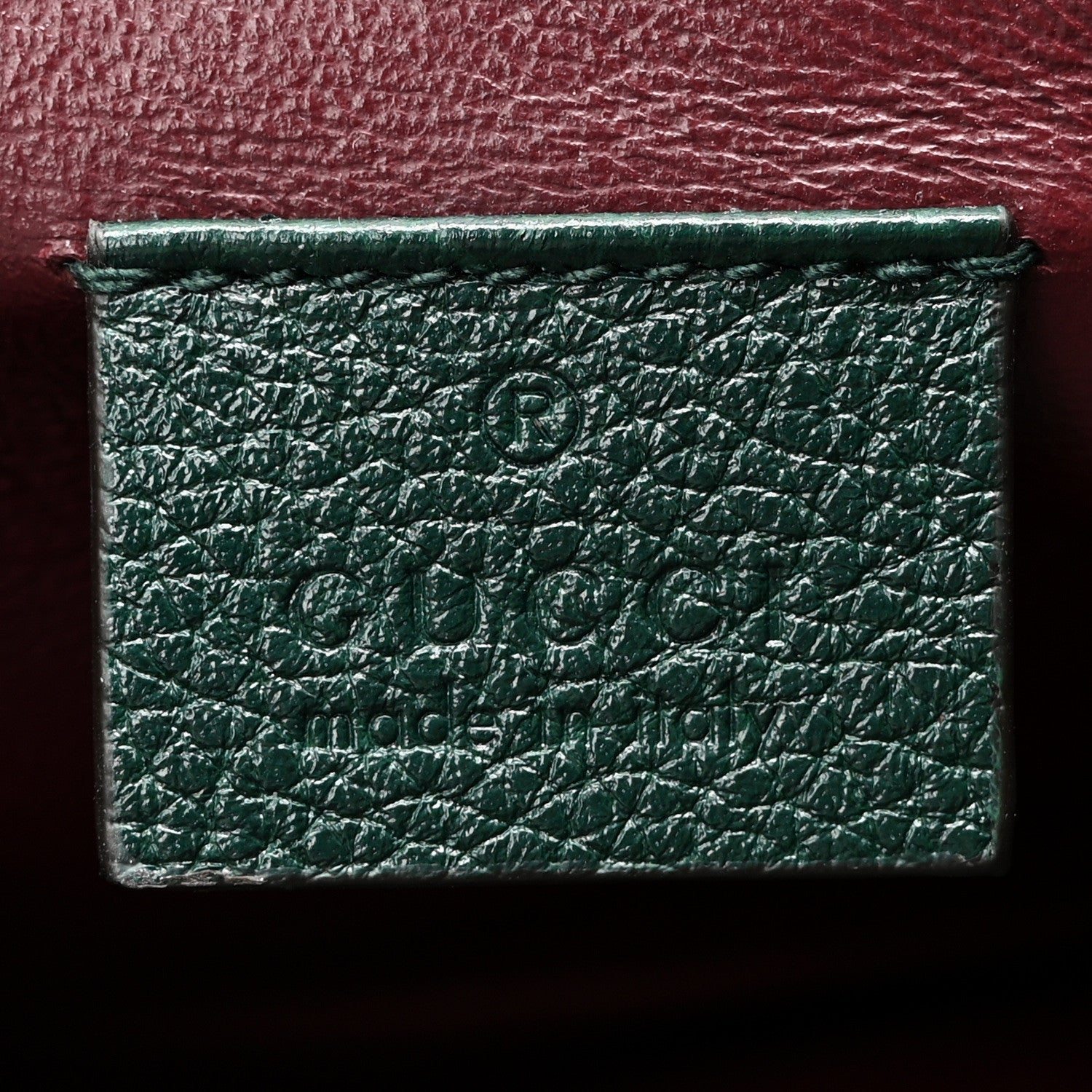 Gucci Grainy Calfskin Small Zumi Top Handle Bag Vintage Green 6 of 10