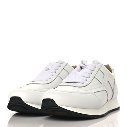 Hermes Calfskin Womens Chris Sneakers 37.5 White 3 of 9