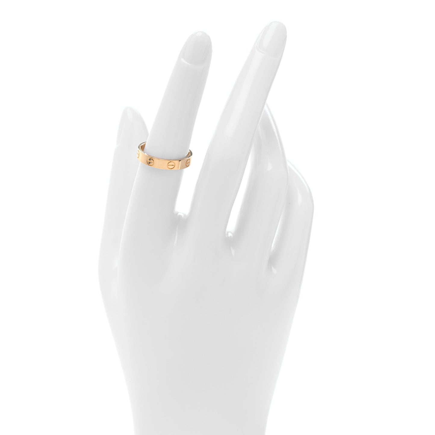 18K Yellow Gold 3.5mm LOVE Wedding Band Ring 53 6.5
