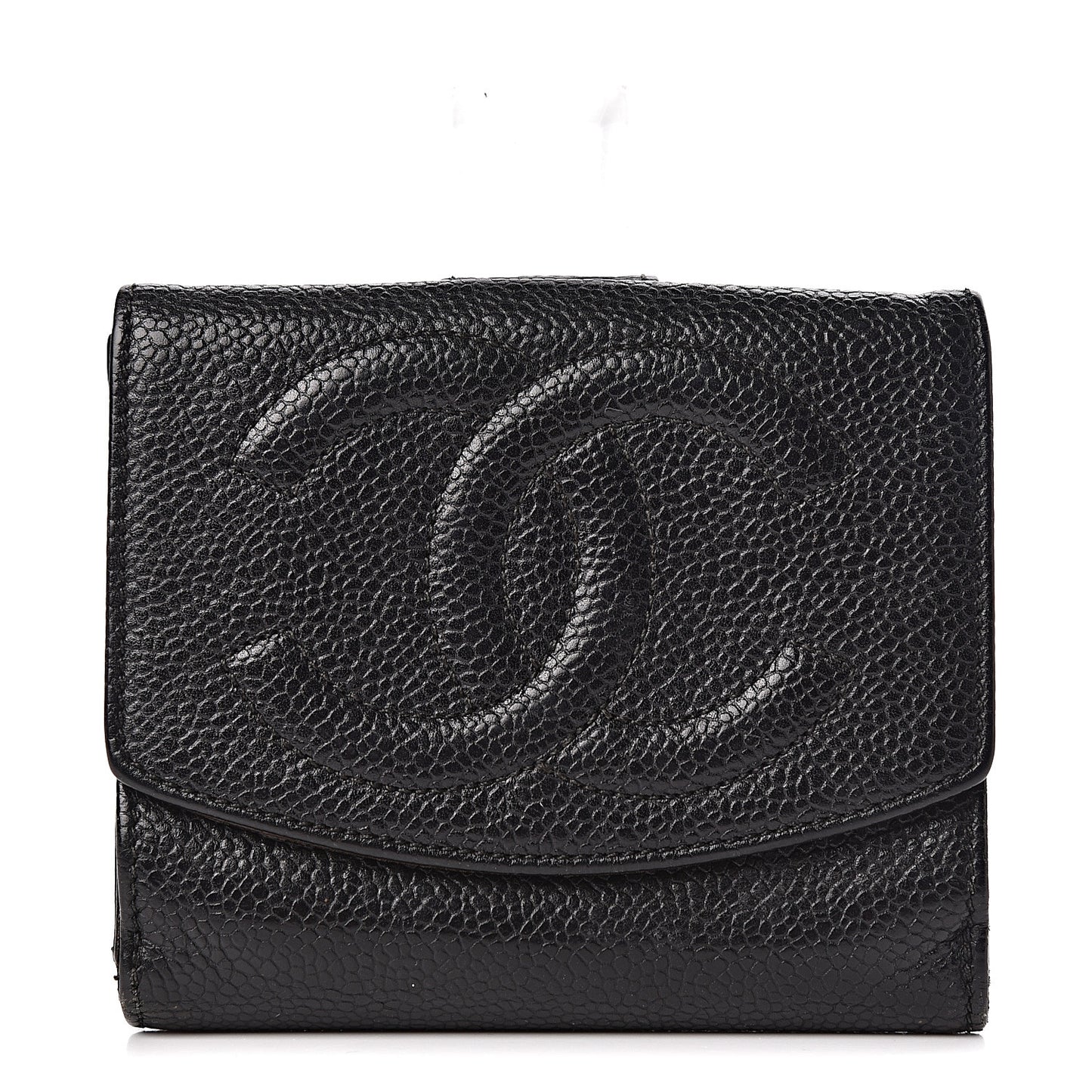 Caviar Timeless CC Compact Wallet Black