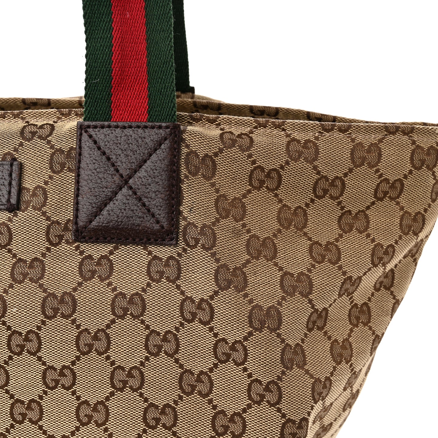 GG Monogram Large Web Handle Bucket Tote