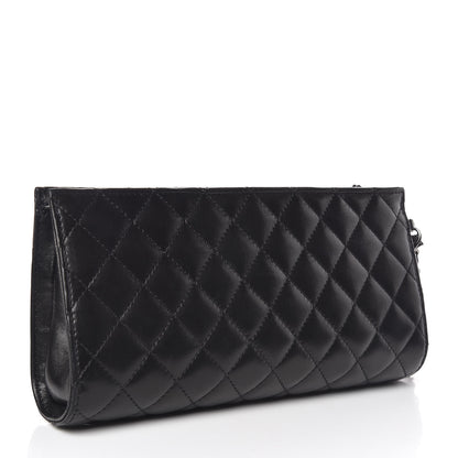 Chanel Lambskin Mineral Nights Pochette Wristlet Black 3 of 9