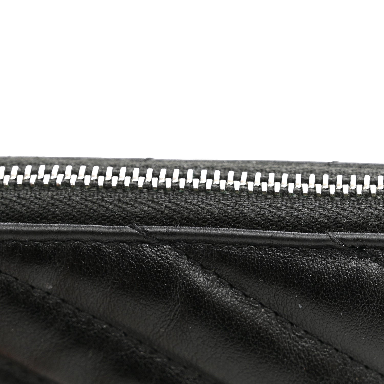 Saint Laurent Calfskin Matelasse Chevron Monogram Pouch Black 11 of 11