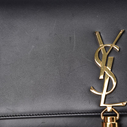 Saint Laurent Smooth Calfskin Medium Classic Monogram Kate Tassel Satchel Black 13 of 20