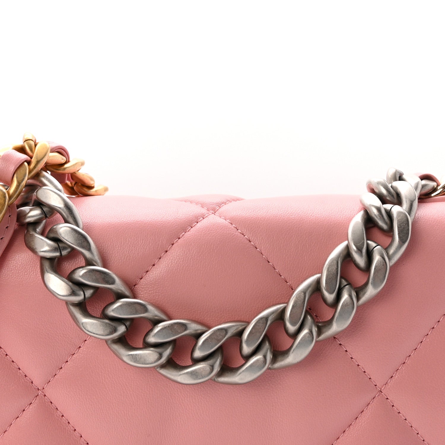 Chanel Lambskin Quilted Medium Chanel 19 Flap Light Pink 8 of 10