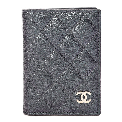 Chanel Iridescent Caviar Quilted Card Holder Wallet Black 1 of 12