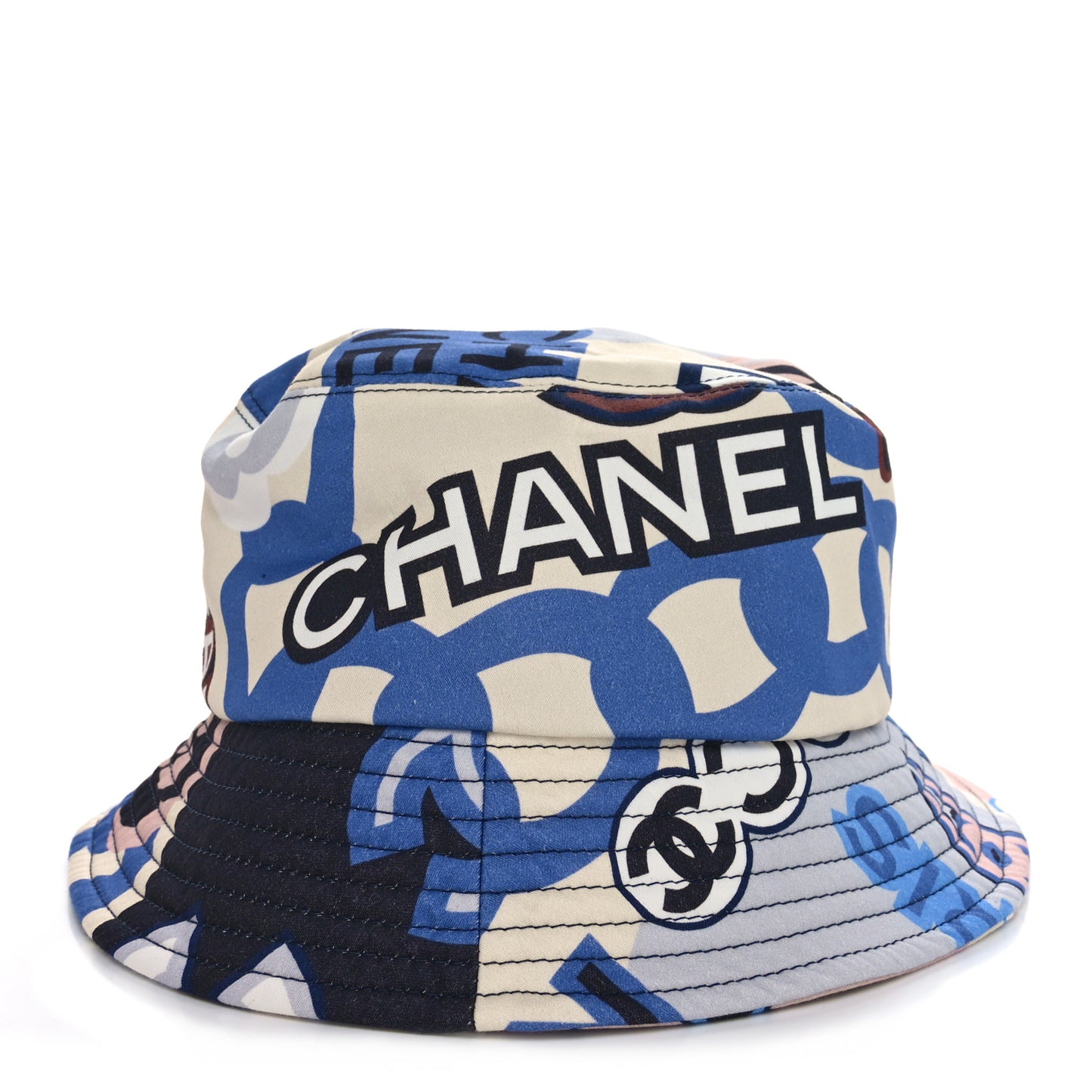 Cotton Sequin CC Cloche Bucket Hat L Navy Blue Black Beige